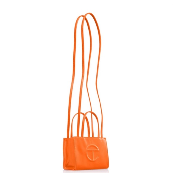 Telfar Vegan Leather Mini Shoulder Bag - Orange - Picture 2 of 13